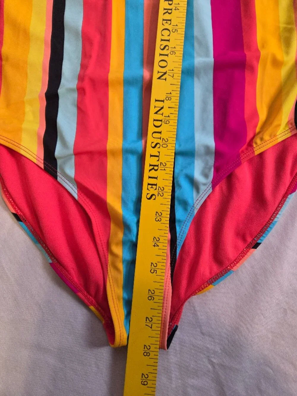 Wonder Nation Girls One Piece Swimsuit XXL 18 Rainbow Stripe Crossback  Beach